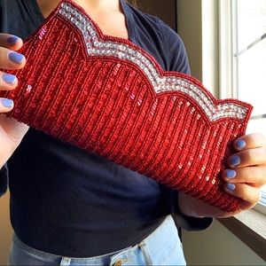 Glam Red Clutch